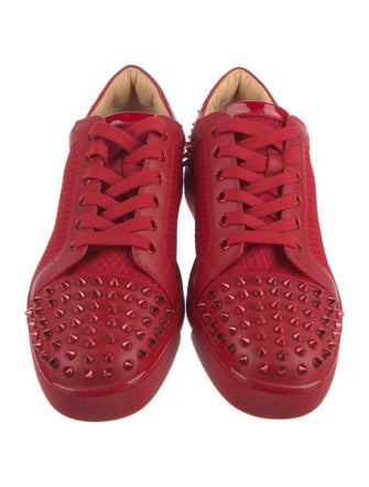 Christian Louboutin Spike Accents Mesh Sneakers