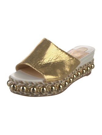 Christian Louboutin Leather Beaded Accents