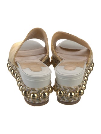 Christian Louboutin Leather Beaded Accents