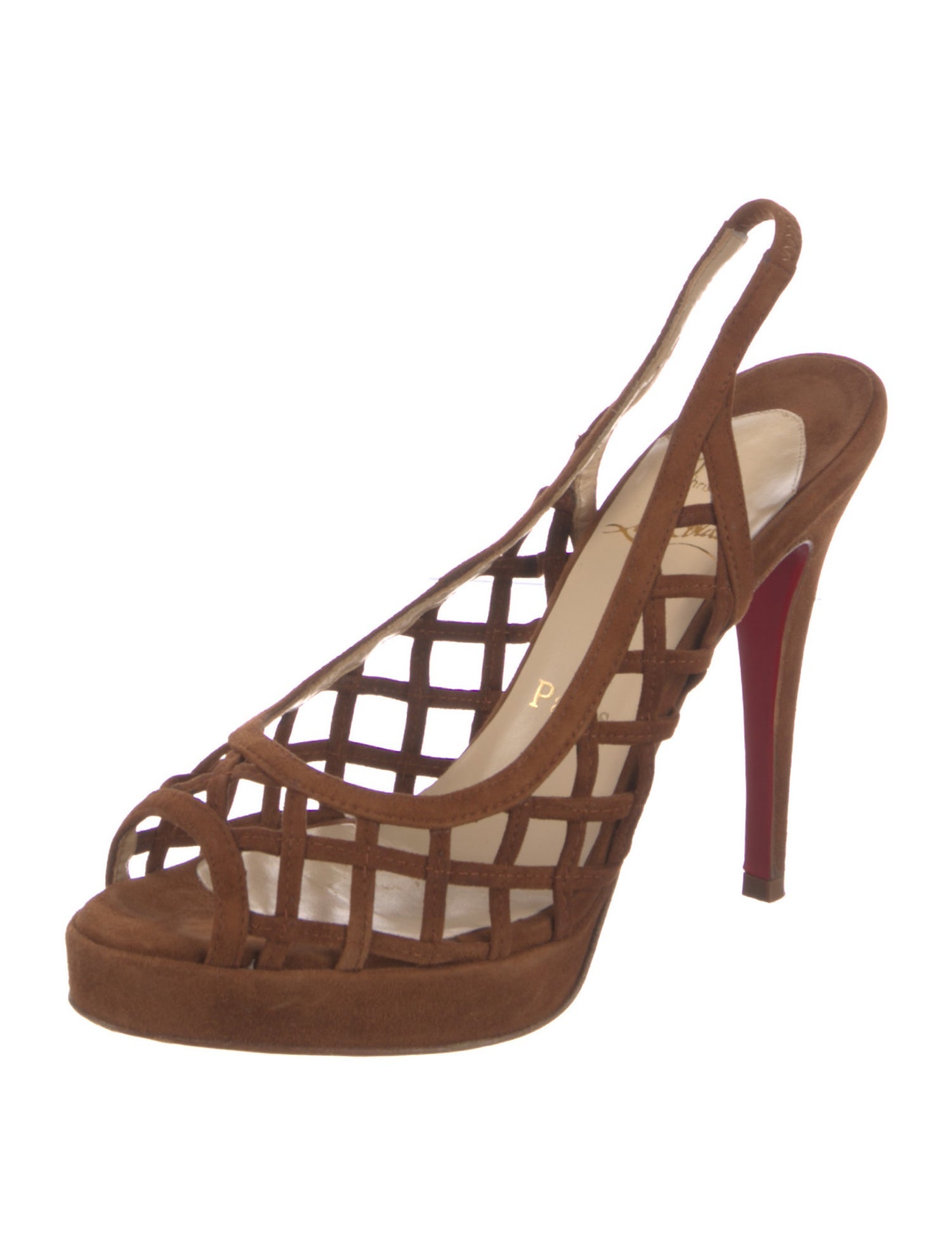 Christian Louboutin Suede Slingback Pumps