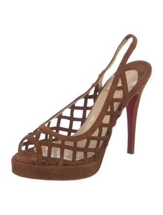 Christian Louboutin Suede Slingback Pumps