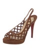 Christian Louboutin Suede Slingback Pumps