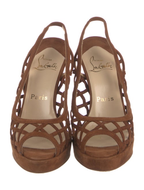 Christian Louboutin Suede Slingback Pumps