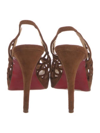 Christian Louboutin Suede Slingback Pumps