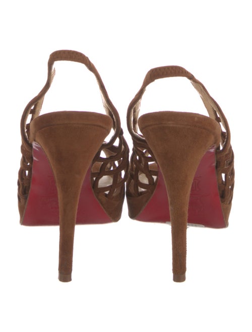 Christian Louboutin Suede Slingback Pumps