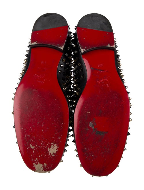 Christian Louboutin Spike Accents Leather Loafers