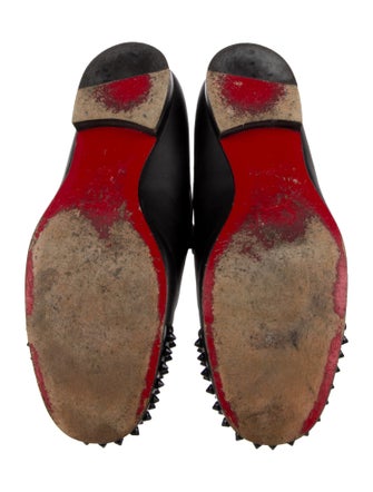 Christian Louboutin Spike Accents Leather Loafers