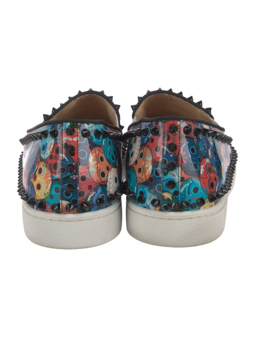 Christian Louboutin Spike Accents Patent Leather Sneakers