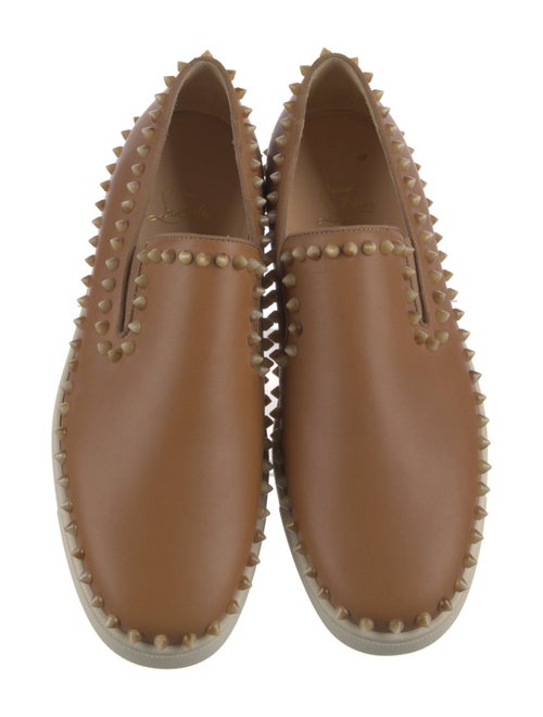 Christian Louboutin Spike Accents Leather Sneakers