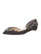 Christian Louboutin Satin Crystal Embellishments D'Orsay Flats