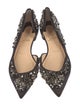 Christian Louboutin Satin Crystal Embellishments D'Orsay Flats
