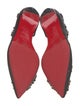 Christian Louboutin Satin Crystal Embellishments D'Orsay Flats