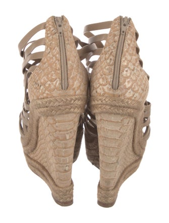 Christian Louboutin Leather Cutout Accent Espadrilles
