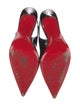 Christian Louboutin Patent Leather Cutout Accent Slingback Pumps