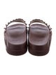Christian Louboutin Spike Accents Leather Slides