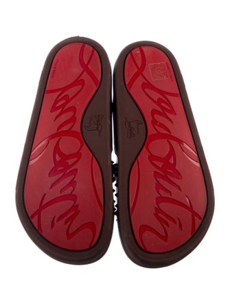 Christian Louboutin Spike Accents Leather Slides