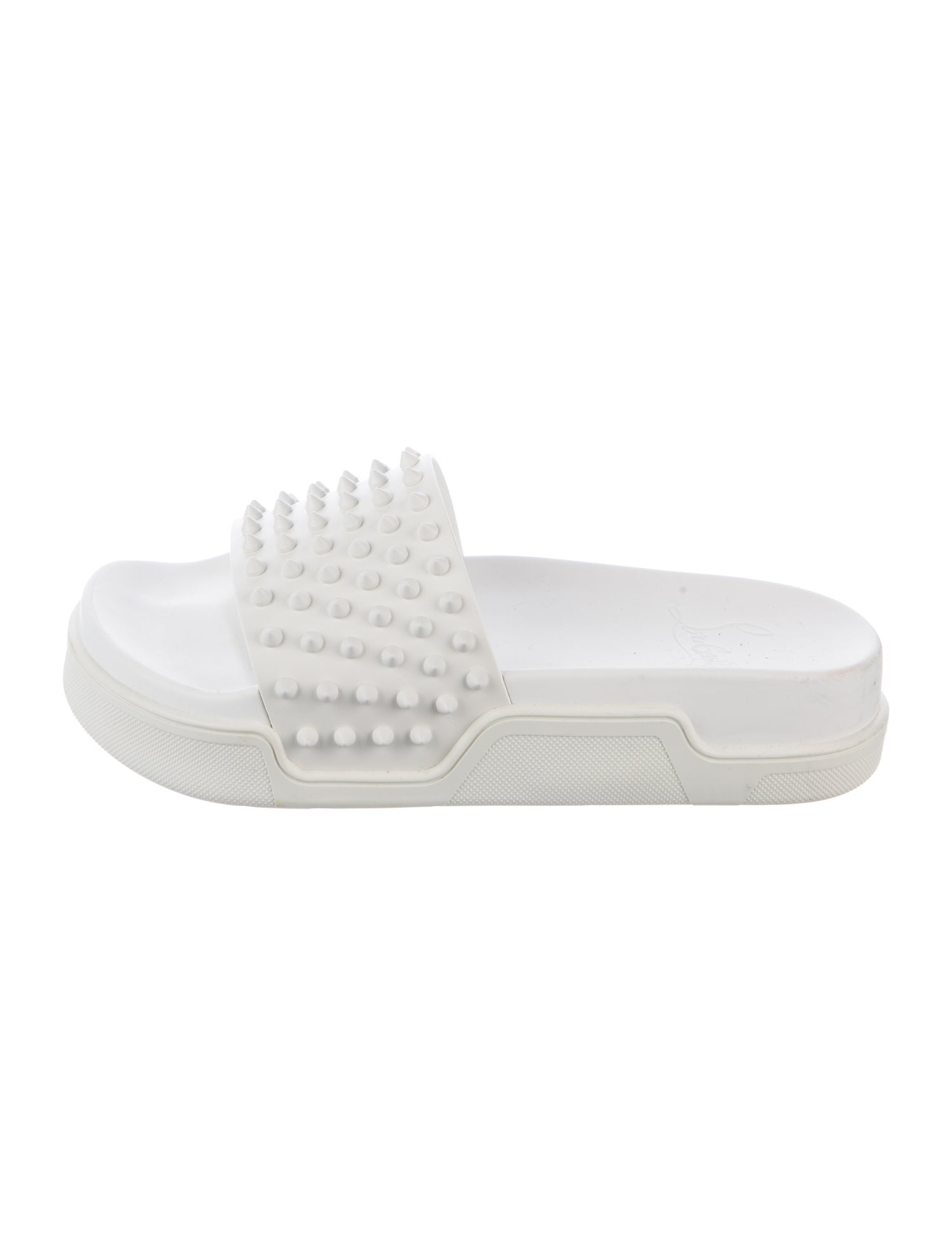 Christian Louboutin Spike Accents Rubber Slides