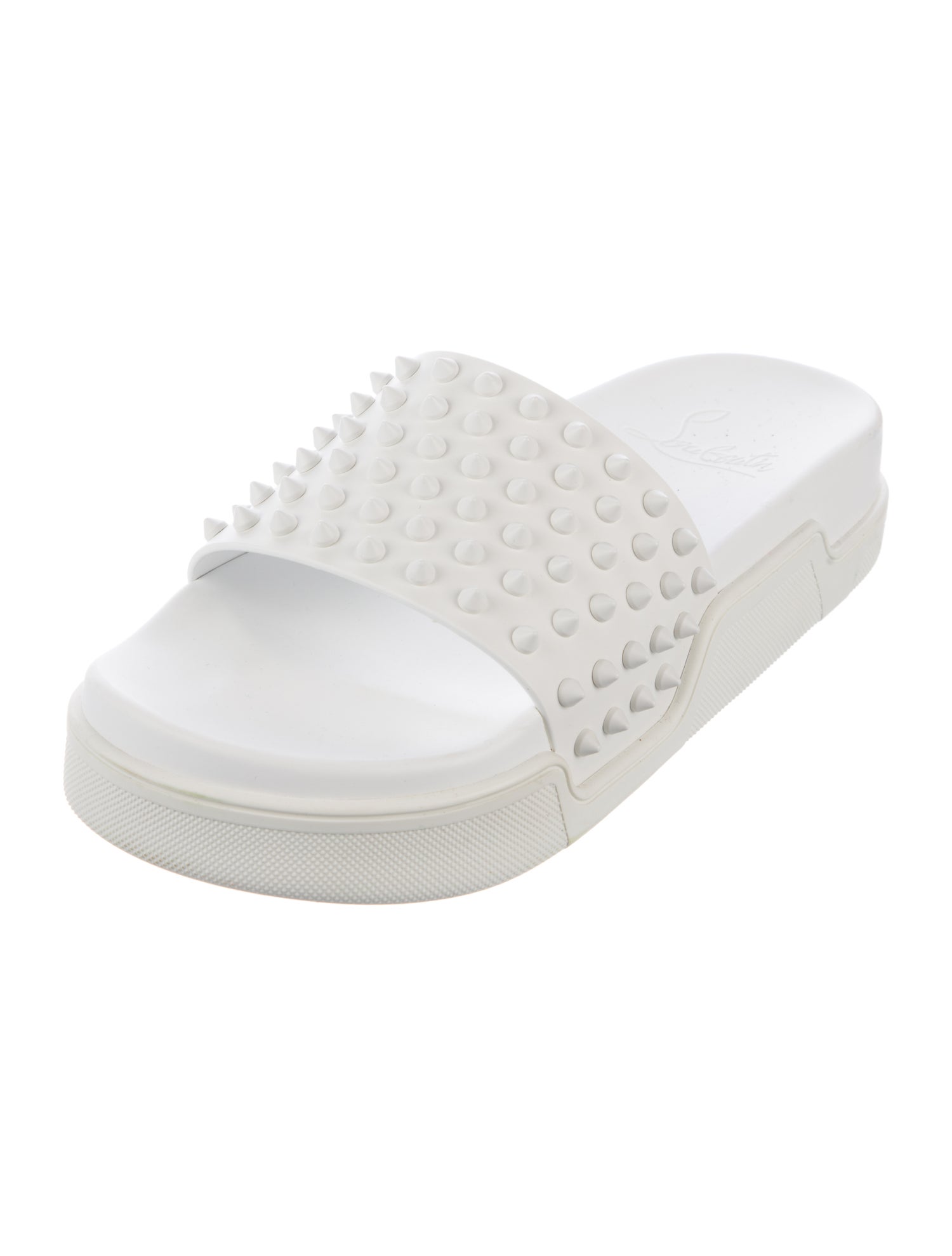Christian Louboutin Spike Accents Rubber Slides