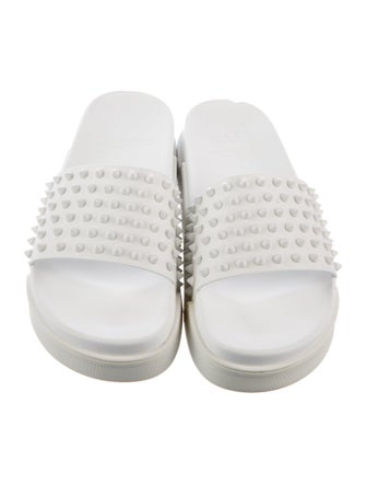 Christian Louboutin Spike Accents Rubber Slides