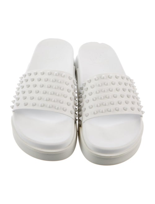 Christian Louboutin Spike Accents Rubber Slides