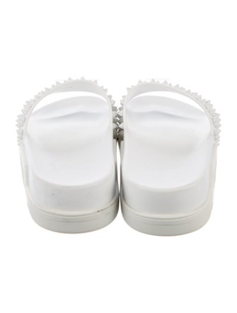 Christian Louboutin Spike Accents Rubber Slides