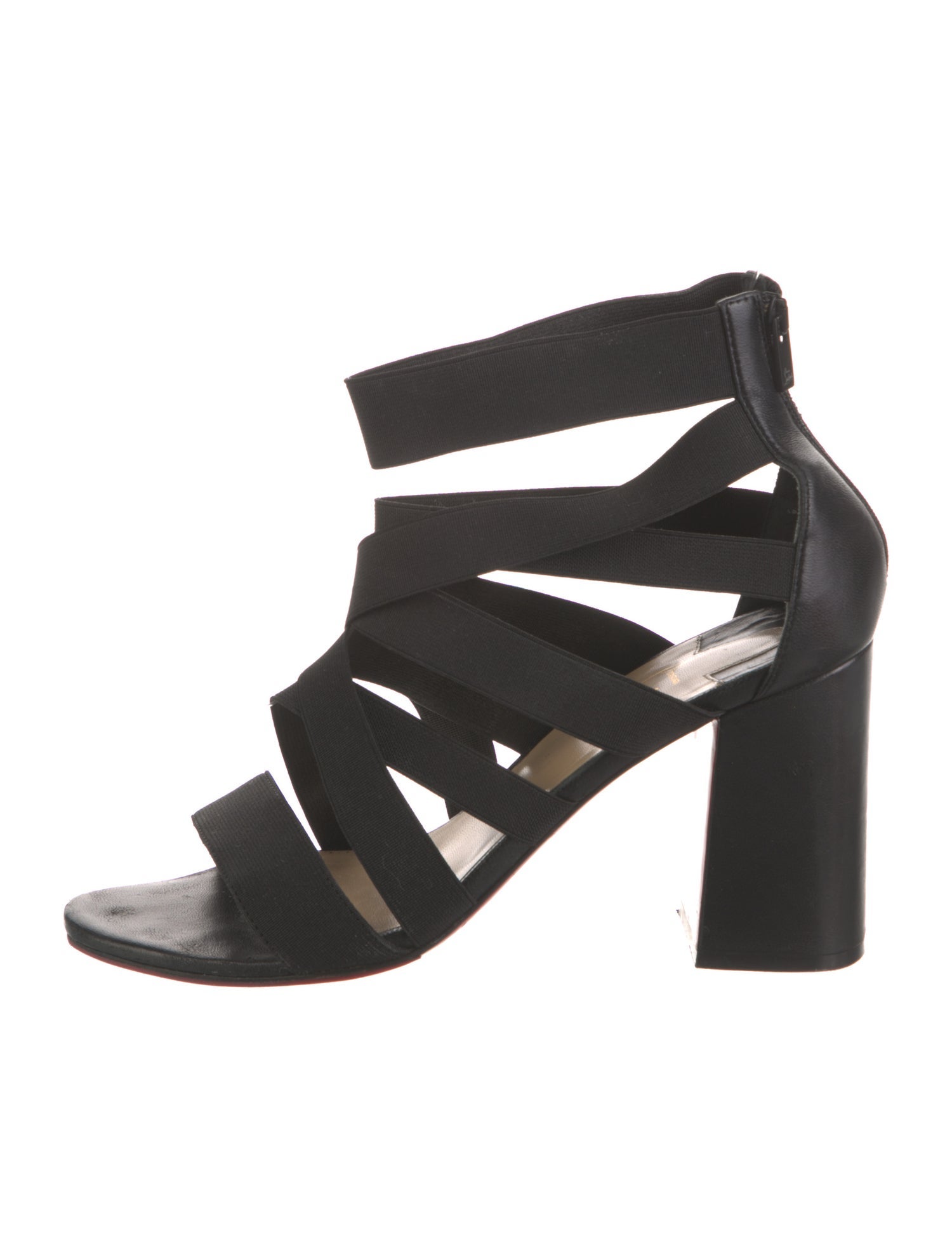 Christian Louboutin Leather Cutout Accent Sandals