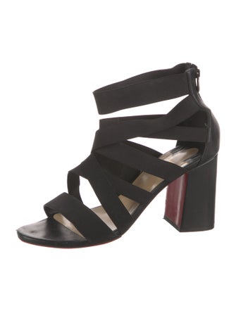 Christian Louboutin Leather Cutout Accent Sandals