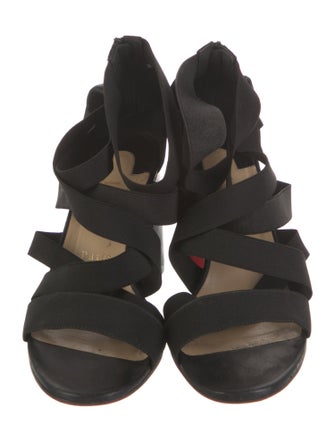 Christian Louboutin Leather Cutout Accent Sandals