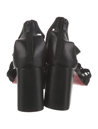 Christian Louboutin Leather Cutout Accent Sandals