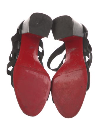 Christian Louboutin Leather Cutout Accent Sandals