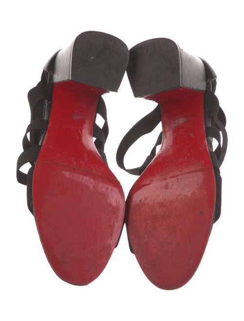 Christian Louboutin Leather Cutout Accent Sandals