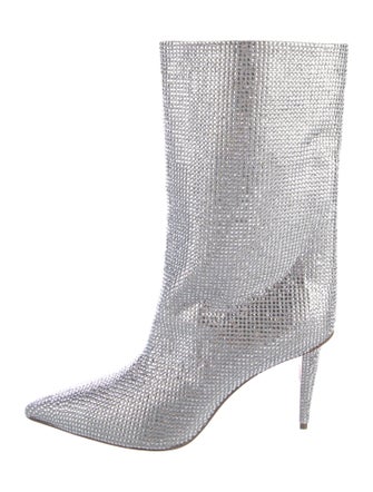 Christian Louboutin Crystal Embellishments Sock Boots