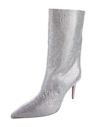 Christian Louboutin Crystal Embellishments Sock Boots