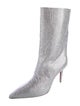 Christian Louboutin Crystal Embellishments Sock Boots