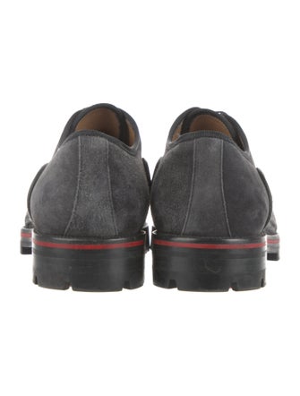 Christian Louboutin Leather Plaid Print Oxfords