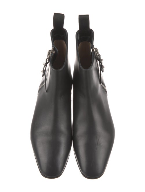Christian Louboutin Spike Accents Leather Boots