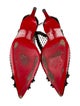 Christian Louboutin Spike Accents Leather Slingback Pumps