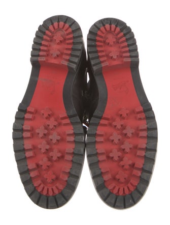 Christian Louboutin Quilted Pattern Leather Combat Boots