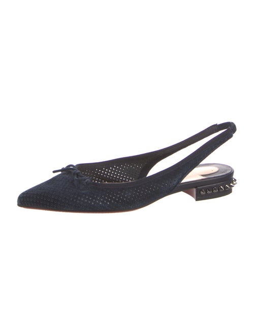 Christian Louboutin Hall Sling Flat Spike Accents Slingback Flats