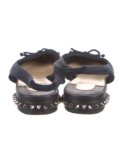 Christian Louboutin Hall Sling Flat Spike Accents Slingback Flats
