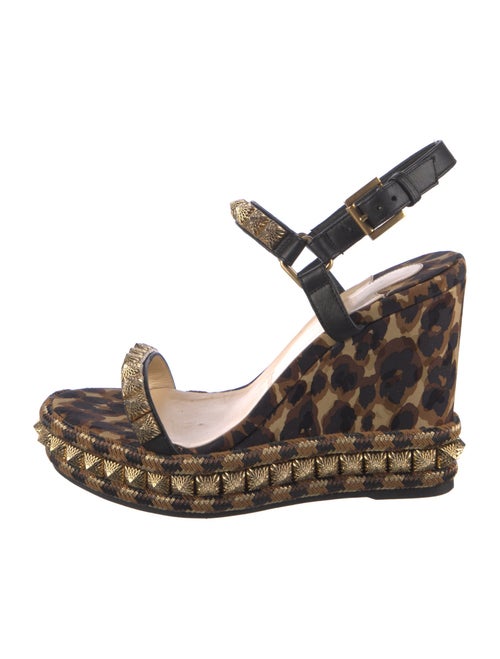 Christian Louboutin Printed Studded Accents Espadrilles