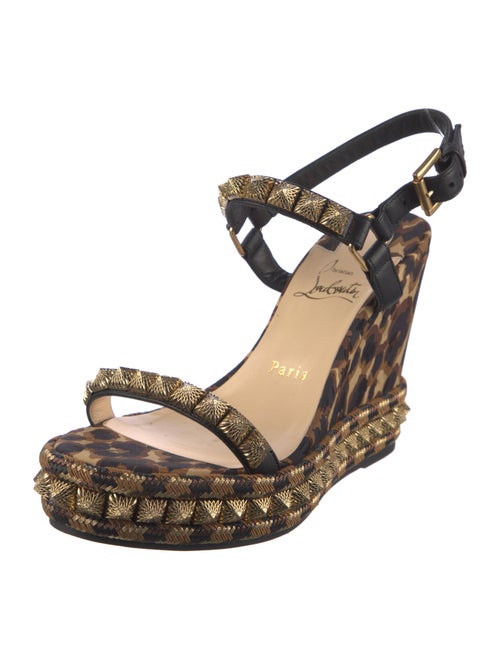 Christian Louboutin Printed Studded Accents Espadrilles