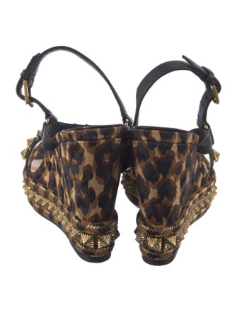 Christian Louboutin Printed Studded Accents Espadrilles