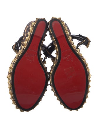 Christian Louboutin Printed Studded Accents Espadrilles