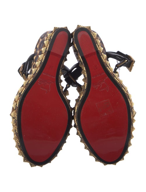 Christian Louboutin Printed Studded Accents Espadrilles