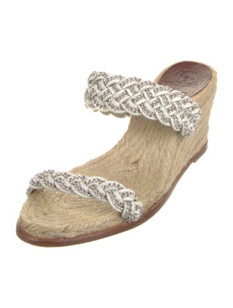 Christian Louboutin Leather Chain-Link Accents Espadrilles