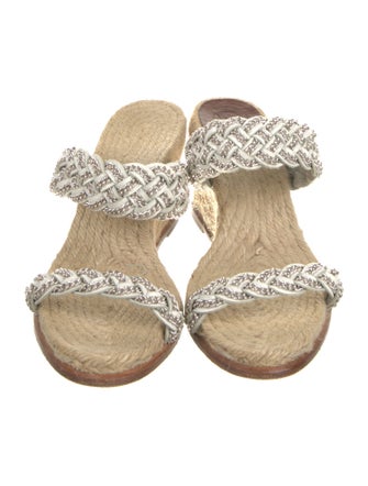 Christian Louboutin Leather Chain-Link Accents Espadrilles