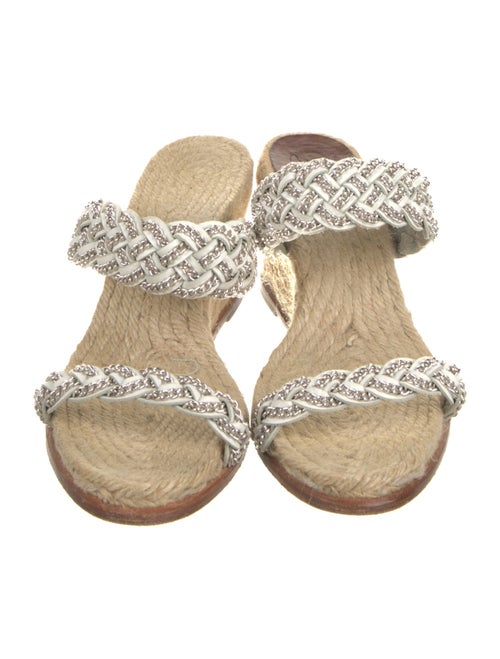Christian Louboutin Leather Chain-Link Accents Espadrilles