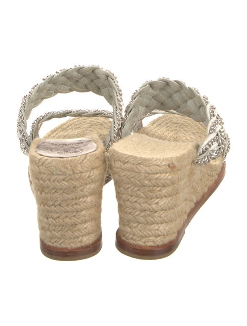 Christian Louboutin Leather Chain-Link Accents Espadrilles