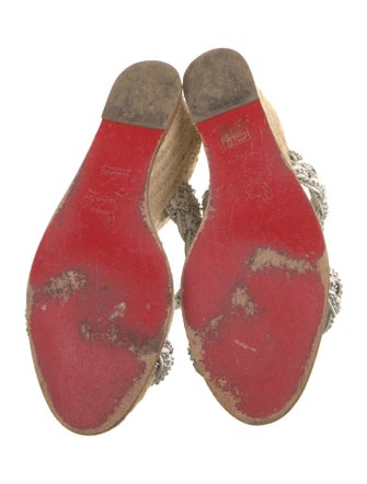 Christian Louboutin Leather Chain-Link Accents Espadrilles